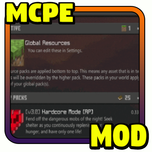 Hardcore Mode MCPE - Minecraft Mod أيقونة