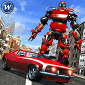 Flying Super Car Robot Transform Rescue icon