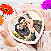 Coffee cup photo frames editor