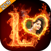 Fire Text Photo Frames : Fire Photo Effects icon