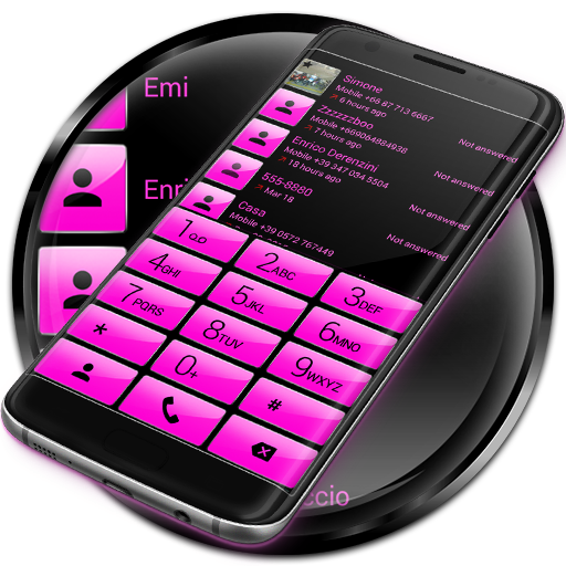 Dialer Theme Gloss Pink drupe icon