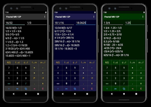 Fraction Calculator "Fractal MK-12P" screenshot 1