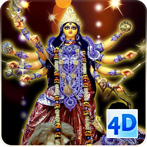4D Durga Puja, Navaratri Durgotsava Live Wallpaper أيقونة