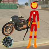 Amazing Iron Stickman Rope Hero Neon Gangstar Hero icon