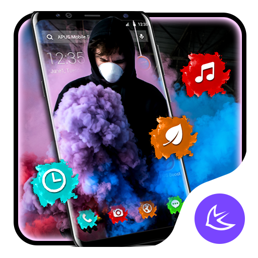 Man in smoke APUS Launcher theme icon
