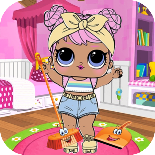 Princess Dolls Pink Cleaning 2 icon