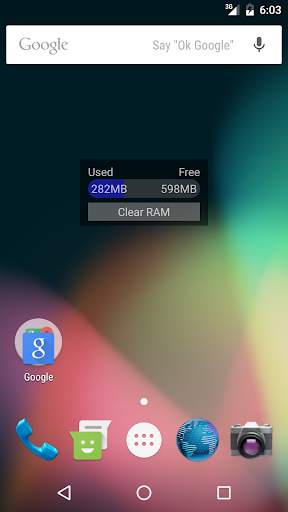 One Touch RAM Cleaner Widget screenshot 1