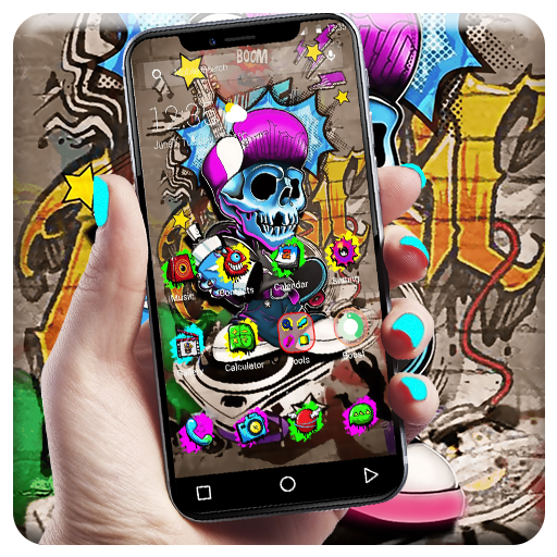 Graffiti Hip Hop Skull APUS Launcher Theme icon