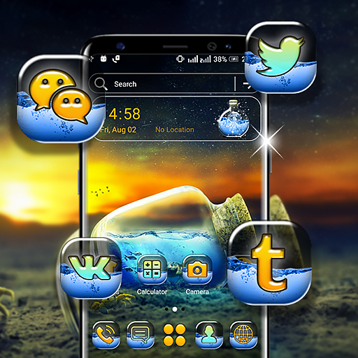 Ocean in Bottle Launcher Theme icon