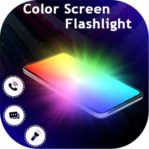 Color Screen Flashlight :  Flash on Call &amp; SMS icon
