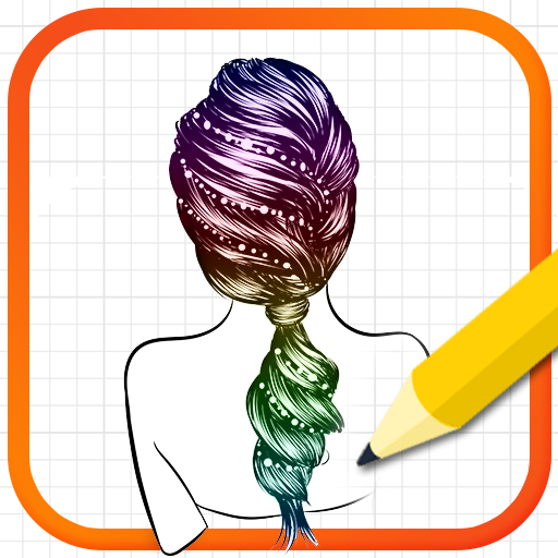 Learn How to Draw : Paint Hairstyles friendly app icon
