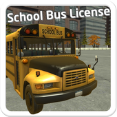 School Bus License 3D icon