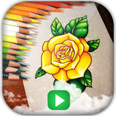 🌺How To Draw Flowers Videos HD 2018 Step By Step! icon