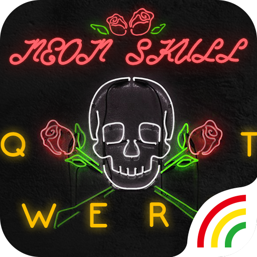 Neon Skull Keyboard Theme icon