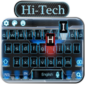 ikon Hitam hi-tech biru