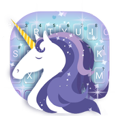 Cartoon Unicorn Keyboard Theme आइकन