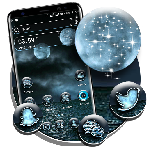 Ocean Moon Launcher Theme icon