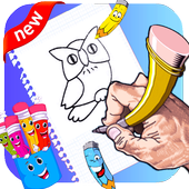 learn drawing cartoon for kids icon