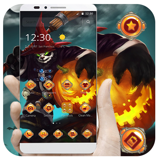 Halloween Panda Master Pumpkin Theme icon