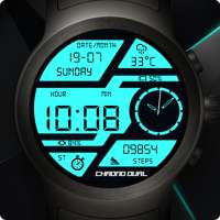 Chrono Dual Watch Face & Clock Live Wallpaper on 9Apps