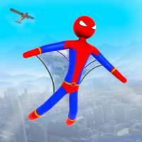 Stickman Rope Hero-Spider Game