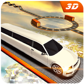 Limo Car Sky Track Impossible Driving Simulator 3D icon