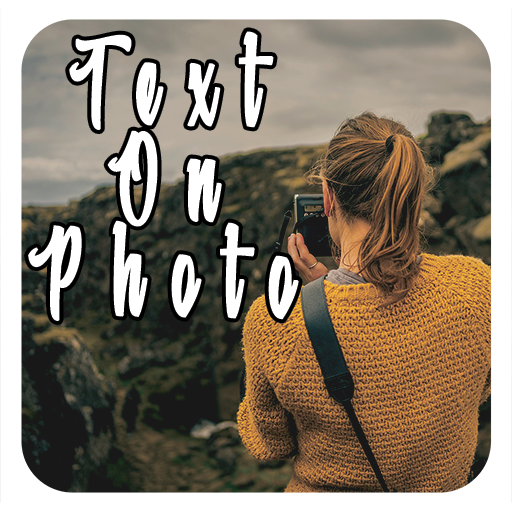 Text on photo, photo editor, text quotes creator icon