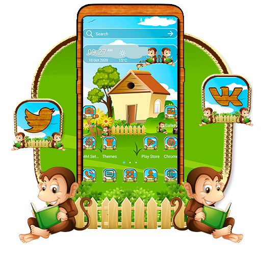 Cute Monkey House Theme icon