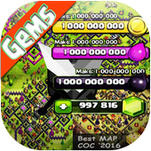 Gems Cheats for FHX COC Prank! icon