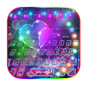 नियॉन दिल बैंगनी कीबोर्ड आइकन