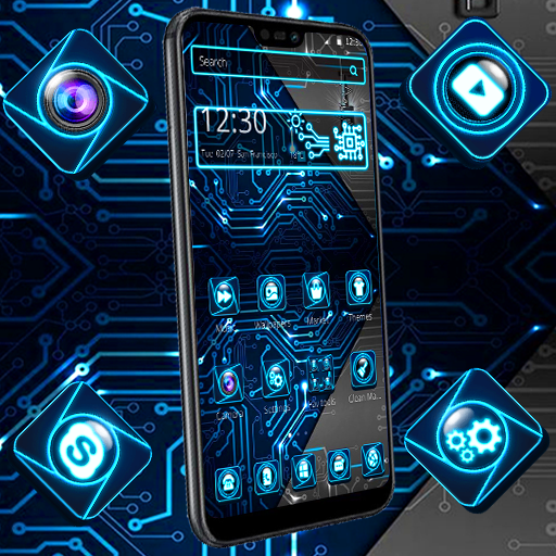 Neon Technology Launcher Theme icon