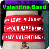 Lover Name on Valentine Band أيقونة