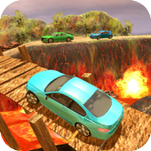 Hot Lava Walls Car Drive Sim icon