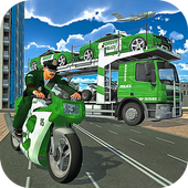 US Border Police ATV Quad Bike Plane Transport Sim icon