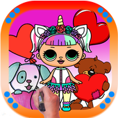 learn drawing and coloring icon