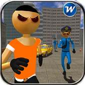 Crazy Stickman Crime City Taxi Driver