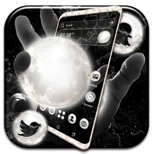 Moon Black Launcher Theme icon