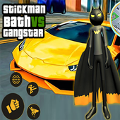 Bat Stickman Rope Hero vs Gangstar Mafia Crime icon