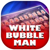 White Bubble Man Theme&amp;Emoji Keyboard icon