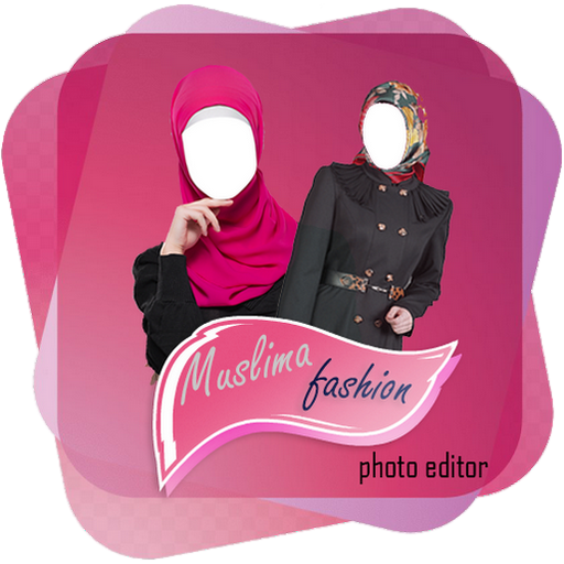 Muslima fashion photo editor icon
