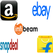 Compare price on amazon flipcart and other icon