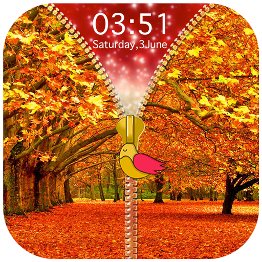 Autumn Zipper Lock Screen icon