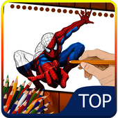 How To draw Spiderman icon