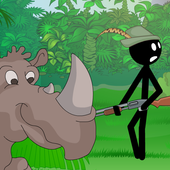 Stickman: Hunter fisherman and scuba diver icon