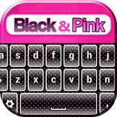 Hitam dan pink Keyboard Tema on 9Apps