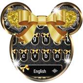 Golden Shine Bow minny Keyboard on 9Apps
