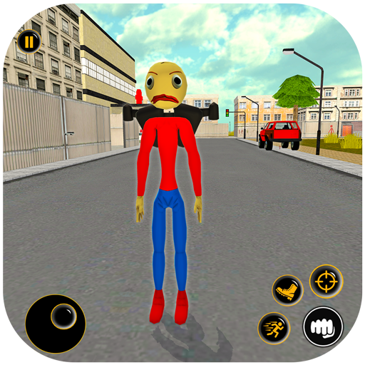 Flying Stickman Rope Hero - Jetpack Gangster Crime icon