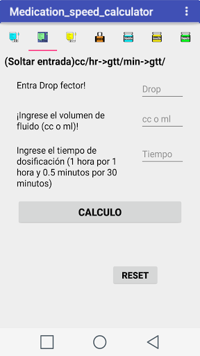Mdication speed calculator (Cálculo de savia) screenshot 3