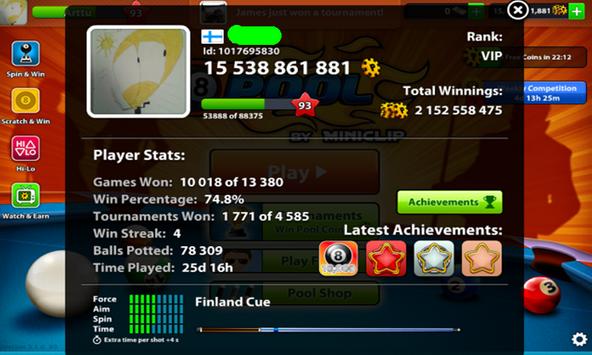 Coins 8 Ball Pool screenshot 2