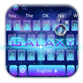 ikon Purple Blue Galaxy Keyboard